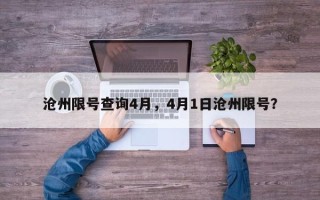 沧州限号查询4月，4月1日沧州限号？