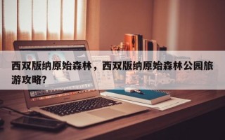 西双版纳原始森林，西双版纳原始森林公园旅游攻略？